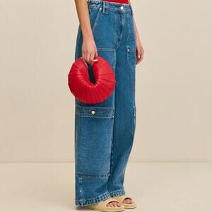 CULT GAIA Women's Wynn Cargo Jeans Indigo 28 (4-6) NWT